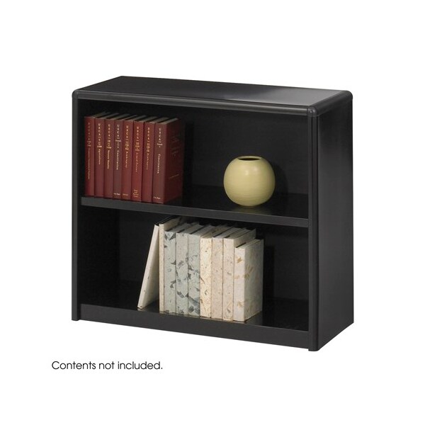 Safco ValueMate Economy Bookcase, 2-Shelf, Black - 7170BL