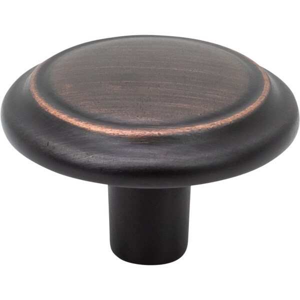 Designperfect 1-1/4 Diameter Round Cabinet Knob, Brushed Oil Rubbed Bronze - DPA-R92KORB