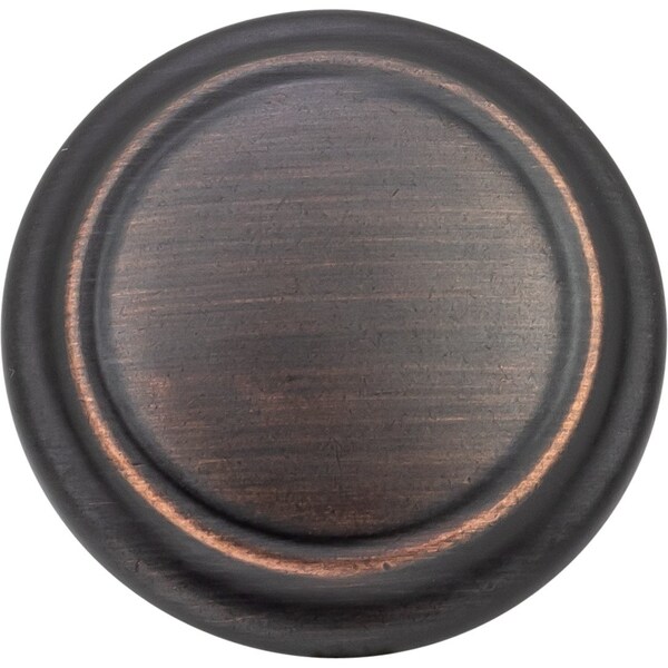 Designperfect 1-1/4 Diameter Round Cabinet Knob, Brushed Oil Rubbed Bronze - DPA-R92KORB