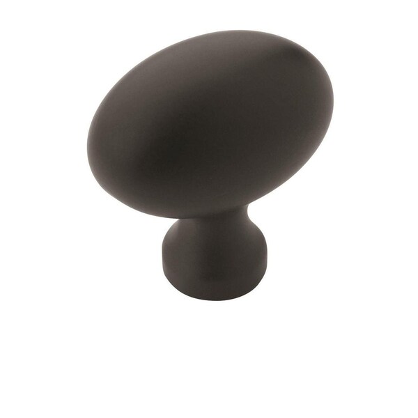 Amerock Vaile 1-3/8 in 35 mm Length Flat Black Cabinet Knob, 10PK - 10BX53014FB