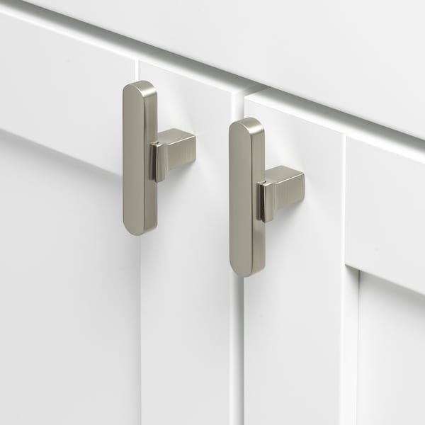 Gliderite Hardware 2-1/4 in. Center to Center Solid Flat T Knob Satin Nickel, 5PK - 4842-T-SN-5