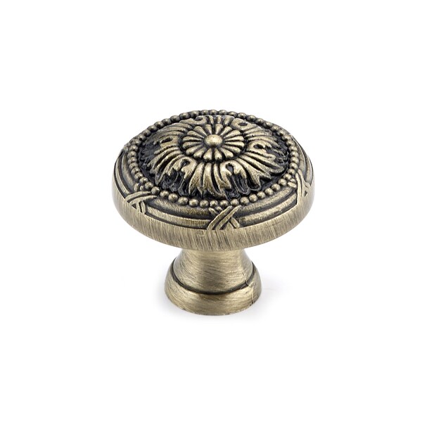 Richelieu 1 1/4 in (32 mm) Antique English Traditional Metal Cabinet Knob - BP82465AE