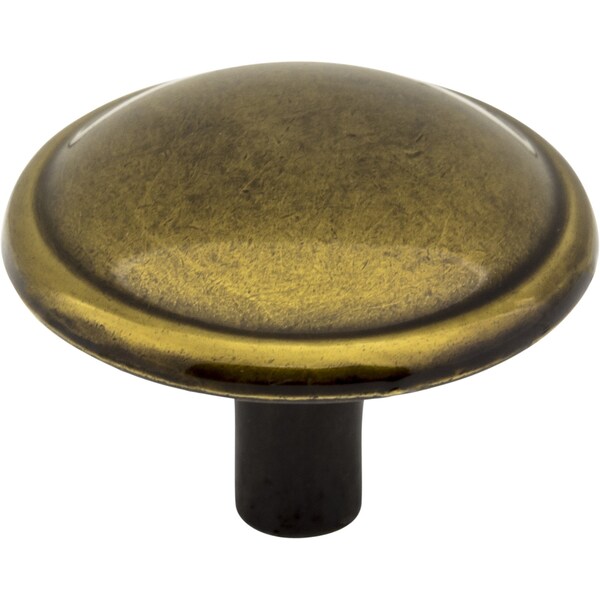 Elements By Hardware Resources 1-1/4" Diameter Brushed Antique Brass Kingsport Cabinet Mushroom Knob - WK150-AB