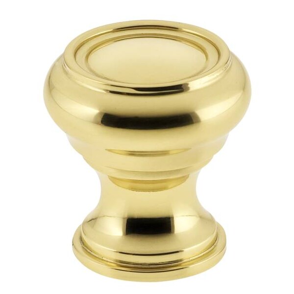 Omnia Traditional Cabinet Knob Bright Brass 1-1/2" - 9045/38.3