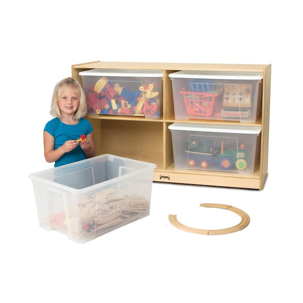 Jonti-Craft Jumbo Tote Storage-with Clear Jumbo Totes + Lids - 1336JC