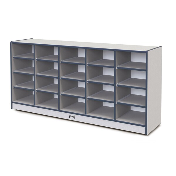 Jonti-Craft Rainbow Accents 20 Tub Mobile Storage, without Tubs, Navy - 4020JCWW112