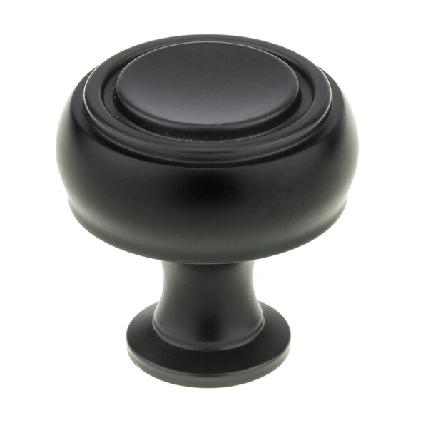 Richelieu 1 5/16 in (33 mm) Black Contemporary Cabinet Knob - BP872233900