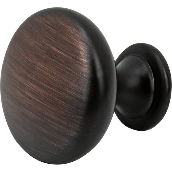 Designperfect 1-3/16 Diameter Round Cabinet Knob, Brushed Oil Rubbed Bronze - DPA-R28KORB