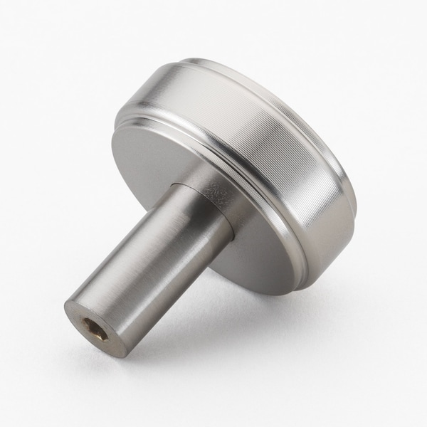 Gliderite Hardware 1-1/2 in. Solid Round Knurled Cabinet Knob - 5827-SN, 10PK - 5827-SN-10