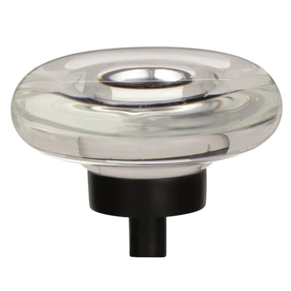 Gardencare 1.75 in. Glacio Cabinet Knob - Clear, Black Bronze - GA751308