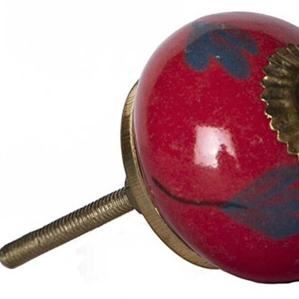 Homeroots Multi Color Ceramic & Metal Knob; 1.5 x 1.5 x 1.5 in. - Pack of 12 - 358090
