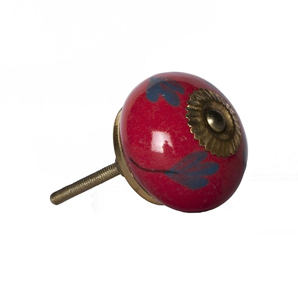 Homeroots Multi Color Ceramic & Metal Knob; 1.5 x 1.5 x 1.5 in. - Pack of 12 - 358090