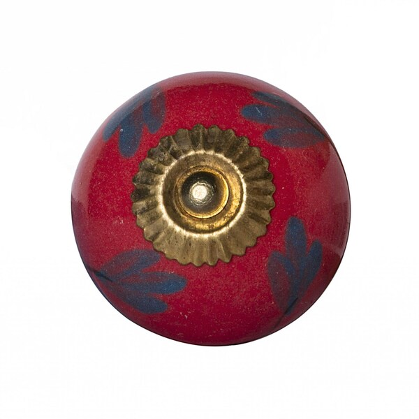 Homeroots Multi Color Ceramic & Metal Knob; 1.5 x 1.5 x 1.5 in. - Pack of 12 - 358090