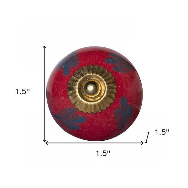 Homeroots Multi Color Ceramic & Metal Knob; 1.5 x 1.5 x 1.5 in. - Pack of 12 - 358090