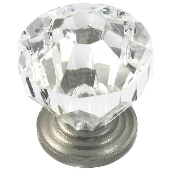Laurey 1 1/4" Acrystal Knob -w/ Satin Pewter Base - 82159