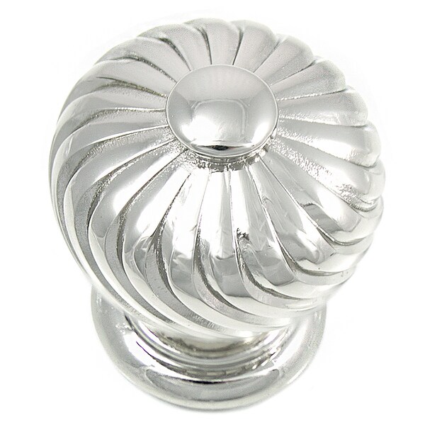 Mng 1 1/4" Knob, French Twist, Polished Nickel - 83914