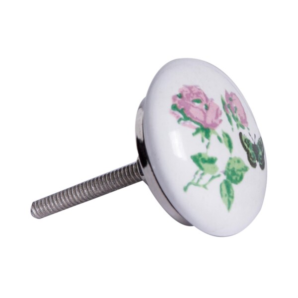 Homeroots Multi Color Ceramic & Metal Knob; 1.5 x 1.5 x 1.5 in. - Pack of 12 - 358079