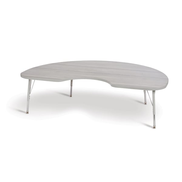 Jonti-Craft Berries Kidney Activity Table, 48 in. x 72 in., E-height, Driftwood Gray/Gray/Gray - 6423JCE450