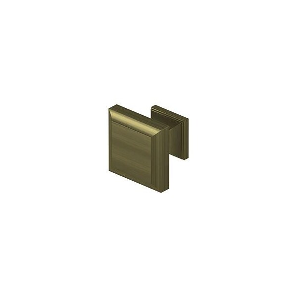 Deltana Decorative Square Cabinet Knob Antique Brass - KS10U5