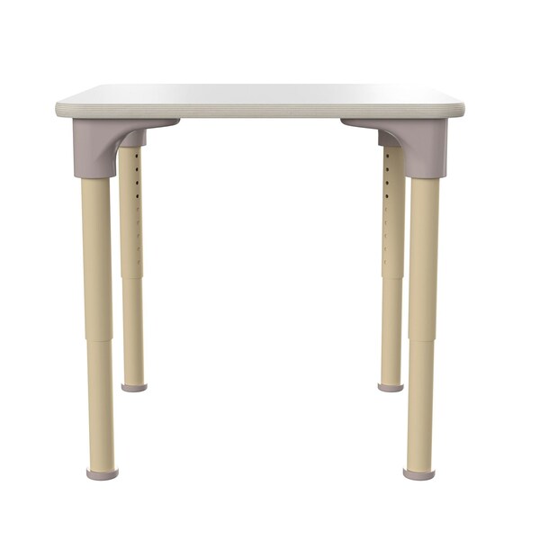 Flash Furniture 24 in W, 24 in L, 23 in H, Beechwood, Birch Plywood, Steel, Beech/White - MK-ME088024-GG