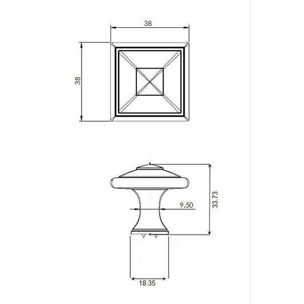 Richelieu 1 1/2 in (38 mm) x 1 1/2 in (38 mm) Rose Gold Transitional Cabinet Knob - 68893838192