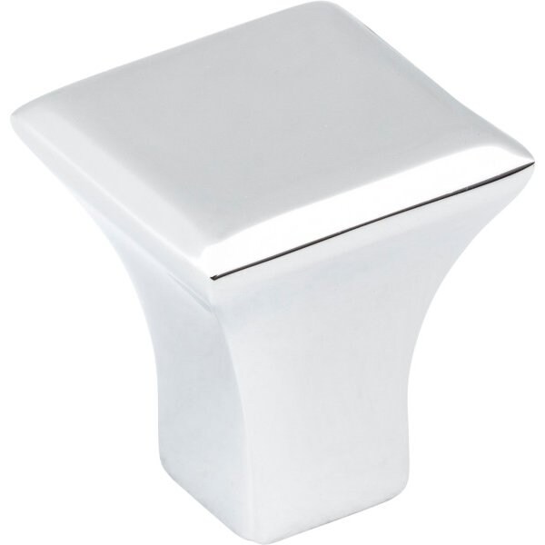 Jeffrey Alexander 7/8" Overall Length Polished Chrome Square Marlo Cabinet Knob - 972S-PC