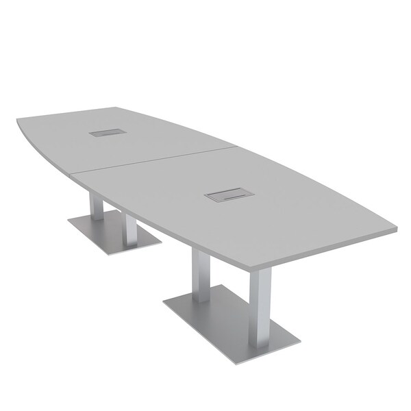 Skutchi Designs 45 in W, 120 in L, 29 in H, Engineered Wood Top, Grey - HAR-BOT-46X119-DOU-ELEC-XD01