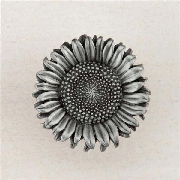 Acorn Mfg Acorn Manufacturing DQ8PP Artisan Collection Sunflower Knob; Antique Pewter - DQ8PP