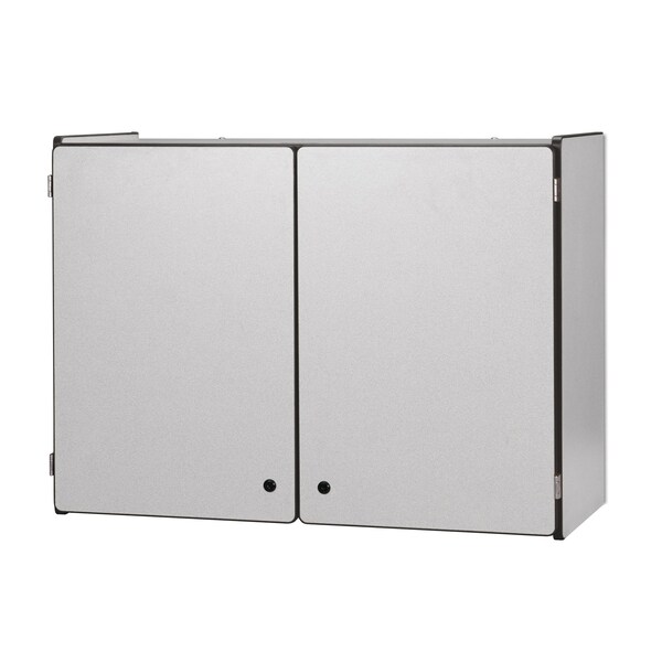 Jonti-Craft Rainbow Accents Lockable Wall Cabinet, Black - 0945JC180