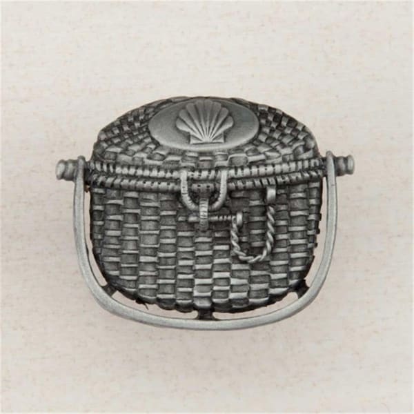 Acorn Mfg Artisan Collection Nantucket Basket Knob, Antique Pewter - DPBPP