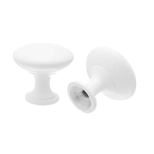 Crown 1-1/16" Diecast Cabinet Knob White Finish - CHK910WT