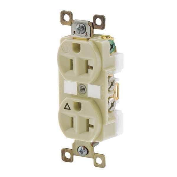 Tomacorriente dúplex de 20 amperes 125VAC 5-20R IV - BRY5362IGI de Zoro Select