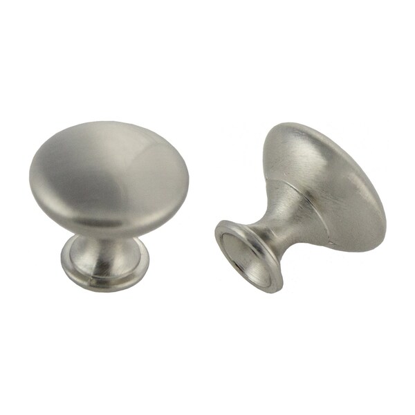 Pride Industrial 1-1/16in Diecast Mushroom Cabinet Knob Satin Chrome Finish - K910SC