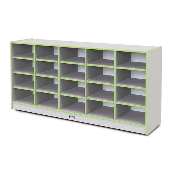 Jonti-Craft Rainbow Accents 20 Tub Mobile Storage, without Tubs, Key Lime Green - 4020JCWW130