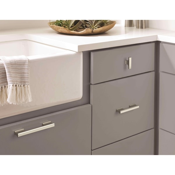 Amerock Status 2 in 51 mm Length Satin Nickel Cabinet Knob - BP36836G10