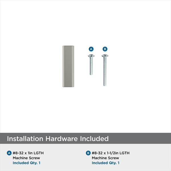Amerock Status 2 in 51 mm Length Satin Nickel Cabinet Knob - BP36836G10