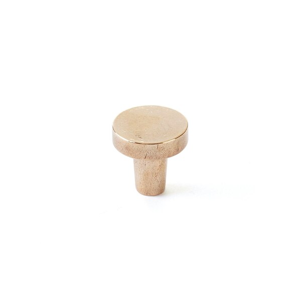 Schaub Turno 1-1/4in Round Cabinet Knob Natural Bronze Finish - 211018-NB