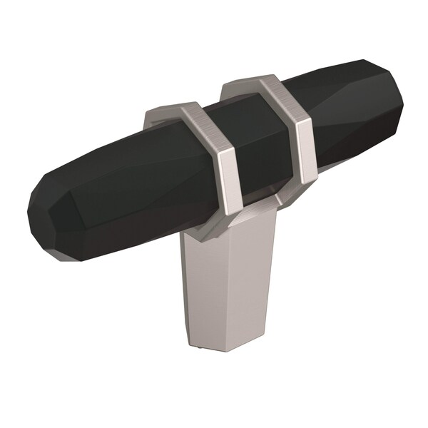 Amerock London 2-1/2 in 64 mm Length Black Bronze/Satin Nickel Cabinet Knob - BP36647BBRG10