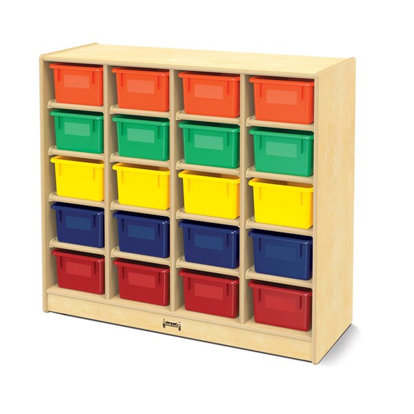 Jonti-Craft 20 Cubbie-Tray Mobile Unit, with Colored Trays - 0621JC