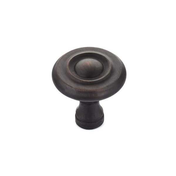 Richelieu 1 1/4 in (32 mm) Brushed Oil-Rubbed Bronze Traditional Metal Cabinet Knob - BP74032BORB