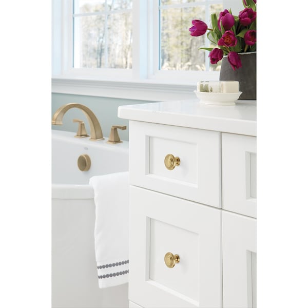 Amerock Inspirations 1-5/16 in 33 mm Diameter Golden Champagne Cabinet Knob, 10PK - 10BX1586BBZ