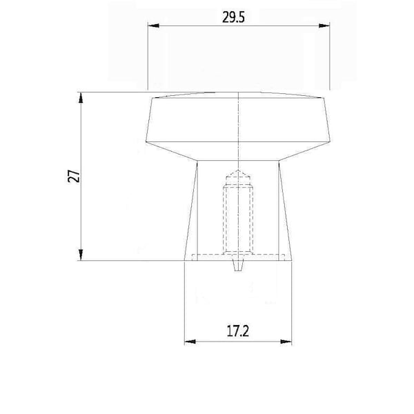 Richelieu 1 5/32 in (29 mm) x 1 5/32 in (29 mm) Chrome Contemporary Cabinet Knob - BP68892929140