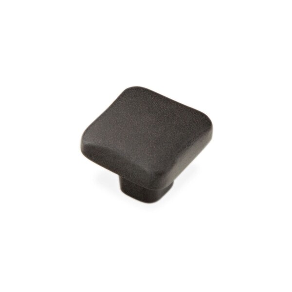 Schaub 1in Diameter Vinci Soft Square Cabinet Knob Black Bronze Finish - 765-BB