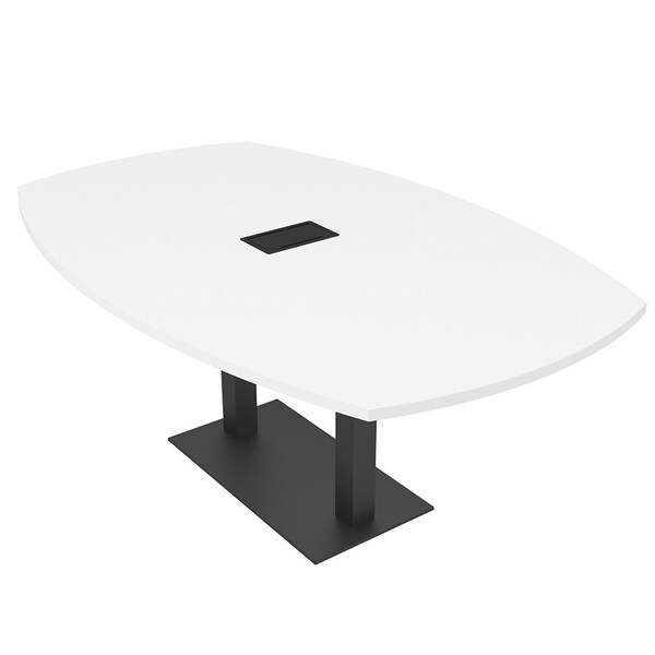 Skutchi Designs Arc Boat 45 in W, 84 in L, White - HAR-ABOT-48X84-DOU.BK-W960-EBLK