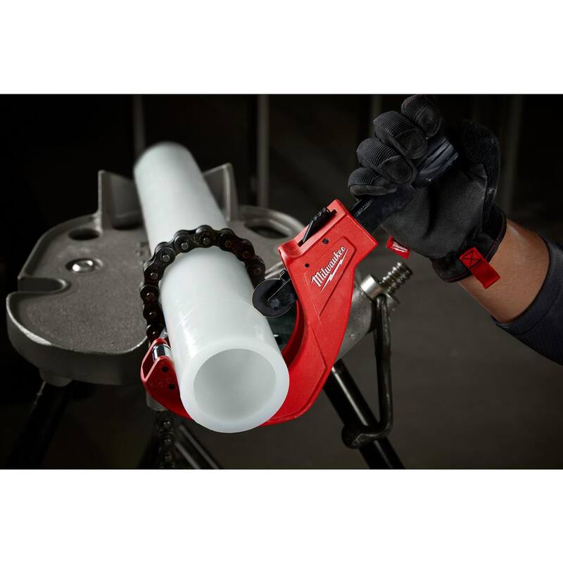 Llave de tubo de aluminio de 14 pulgadas con mango de desplazamiento y cortador de tubos de cobre de ajuste rápido de 3-1/2 pulgadas (paquete de 2) - 48-22-7184-48-22-4254