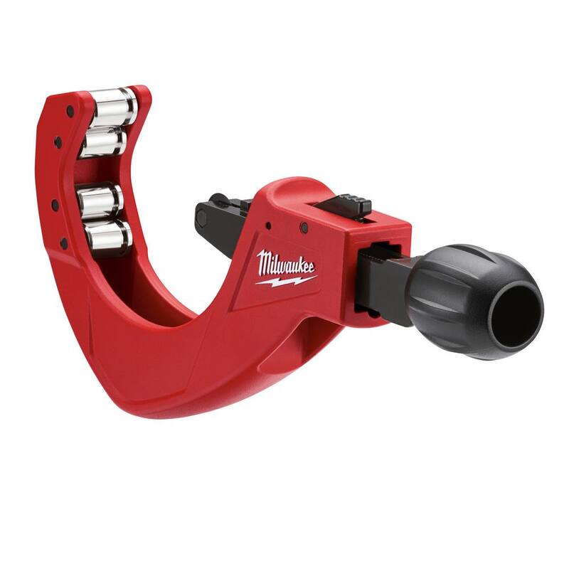 Llave de tubo de aluminio de 14 pulgadas con mango de desplazamiento y cortador de tubos de cobre de ajuste rápido de 3-1/2 pulgadas (paquete de 2) - 48-22-7184-48-22-4254