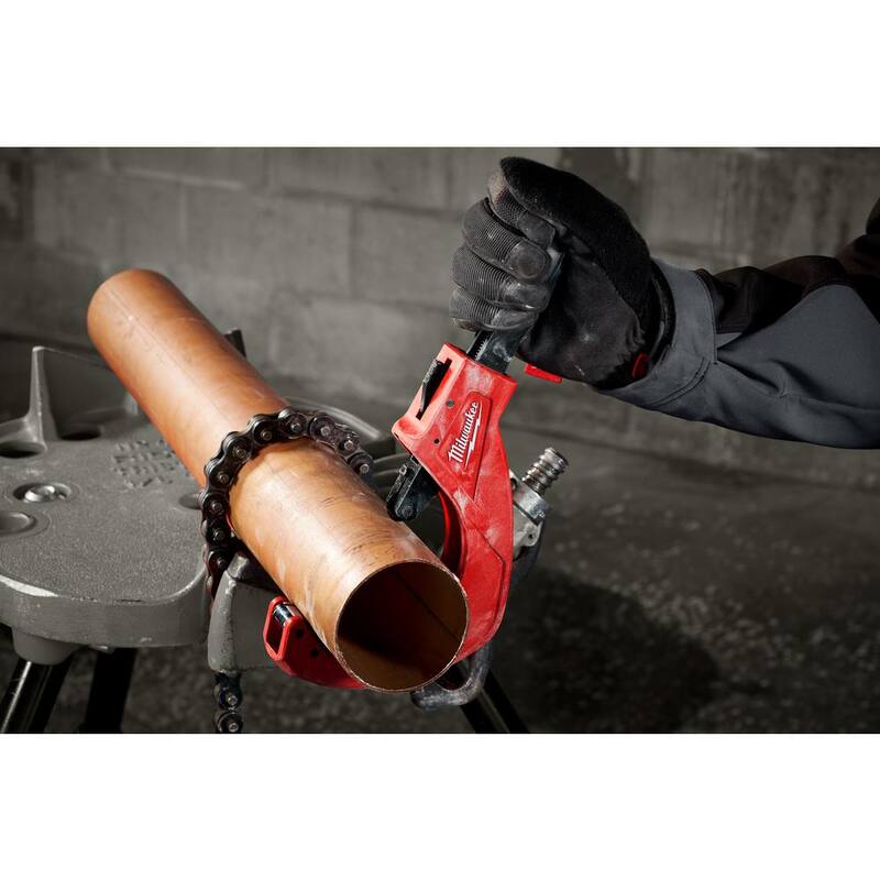 Llave de tubo de aluminio de 14 pulgadas con mango de desplazamiento y cortador de tubos de cobre de ajuste rápido de 3-1/2 pulgadas (paquete de 2) - 48-22-7184-48-22-4254