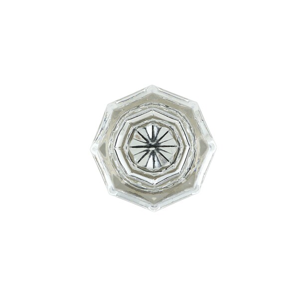 Richelieu 1 3/8 in (35 mm) Clear, Brushed Nickel Eclectic Metal, Acrylic Cabinet Knob - BP1008519511