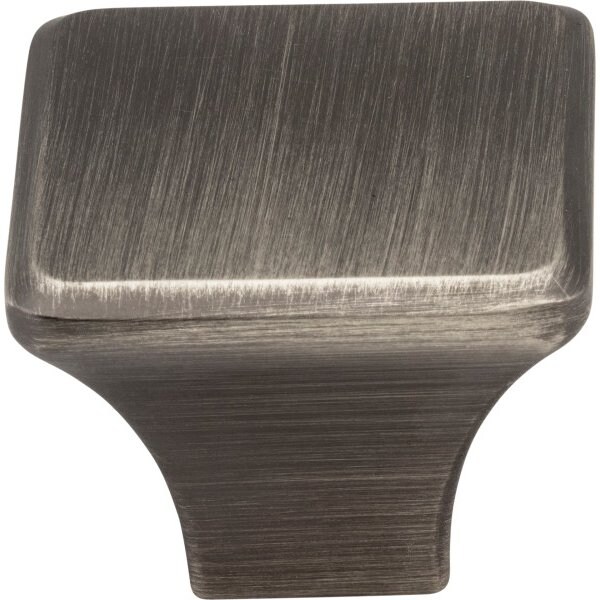 Jeffrey Alexander 1-1/4" Overall Length Brushed Pewter Square Marlo Cabinet Knob - 972L-BNBDL