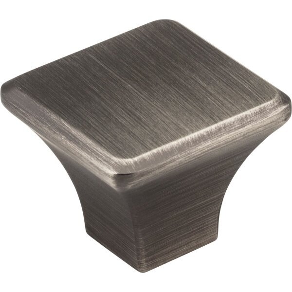 Jeffrey Alexander 1-1/4" Overall Length Brushed Pewter Square Marlo Cabinet Knob - 972L-BNBDL
